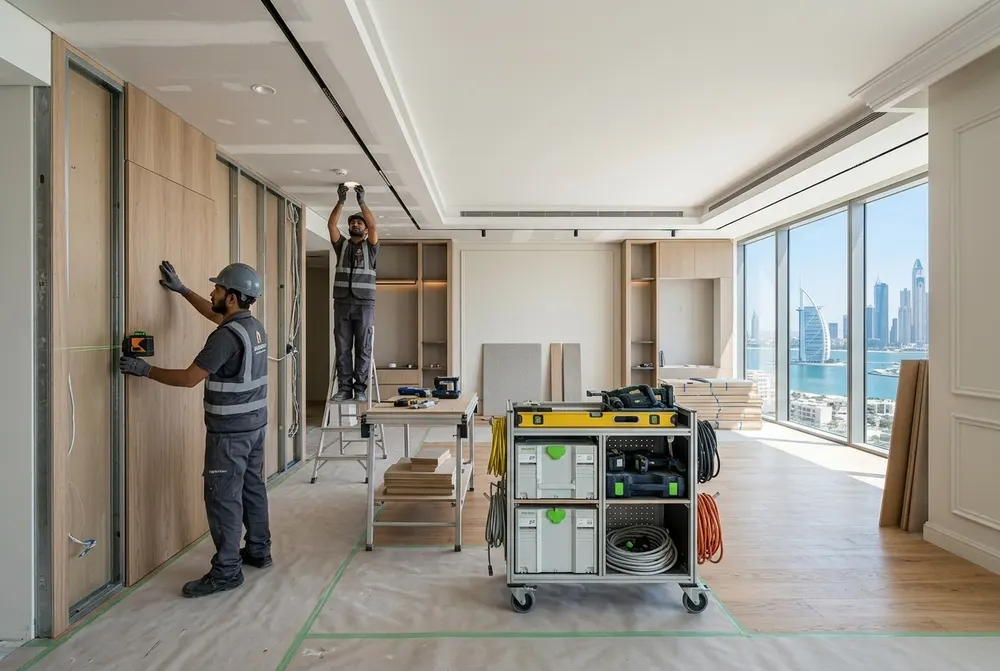Professional turnkey home renovation fit-out managed by Zenos Design in Dubai